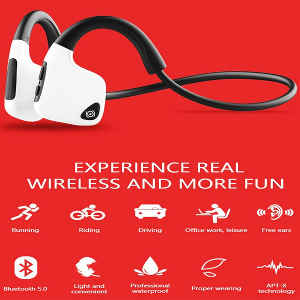 New Bone Conduction Bluetooth Sweatproof Noise Cancelling HD Stereo Wireless Headset Headphones For iPhone Samsung Xiaomi