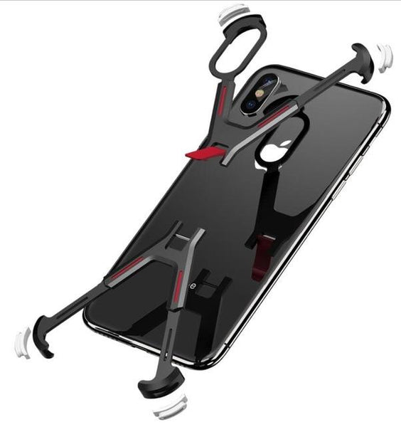 New Ultra Slim Luxury X Shape Metallic Shockproof Shell Bumper Case For iPhone X XR XS MAX
