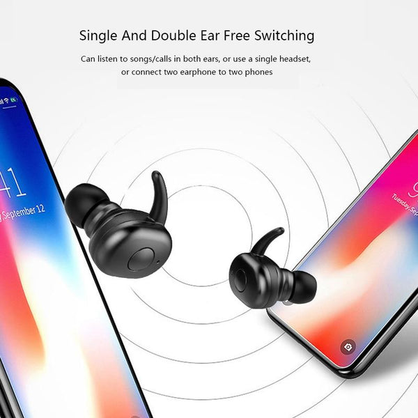 New TWS Bluetooth 5.0 Wireless Earphones Sports Earphone 3D Stereo Sound Earbud With Portable Mic And Charging box