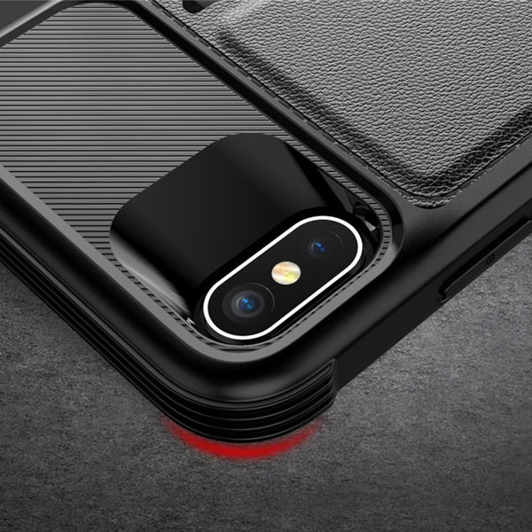 New Business Car Magnetic Card Holder Wallet Leather Flip Cover Case For iPhone X XR XS 11 Pro Max Samsung Galaxy S10 Series
