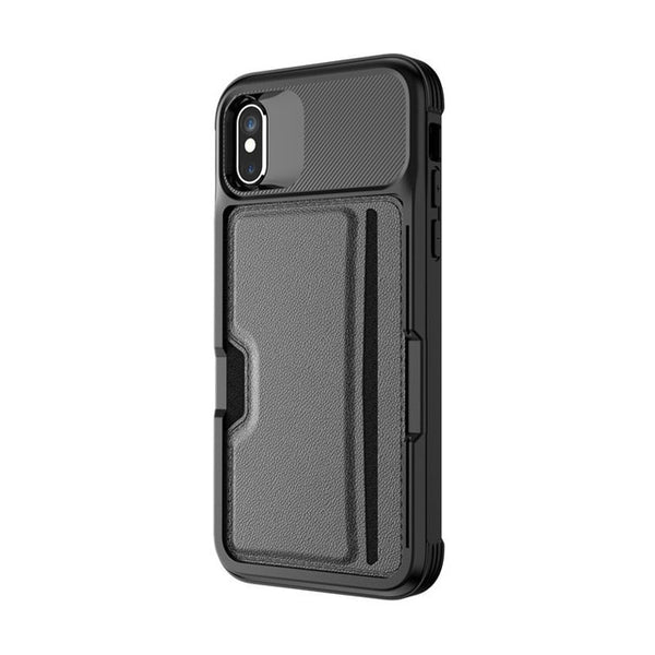 New Business Car Magnetic Card Holder Wallet Leather Flip Cover Case For iPhone X XR XS 11 Pro Max Samsung Galaxy S10 Series