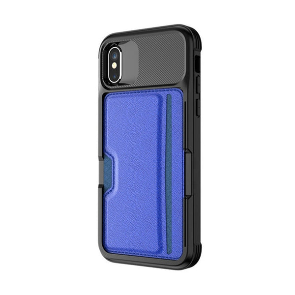 New Business Car Magnetic Card Holder Wallet Leather Flip Cover Case For iPhone X XR XS 11 Pro Max Samsung Galaxy S10 Series