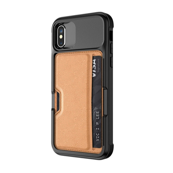 New Business Car Magnetic Card Holder Wallet Leather Flip Cover Case For iPhone X XR XS 11 Pro Max Samsung Galaxy S10 Series