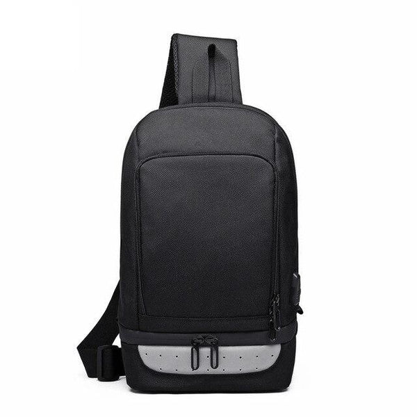 New Compact USB Charging Cross Body Anti-Theft Chest Messenger Bag For Men Women
