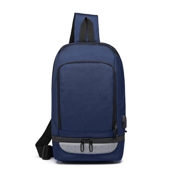 New Compact USB Charging Cross Body Anti-Theft Chest Messenger Bag For Men Women