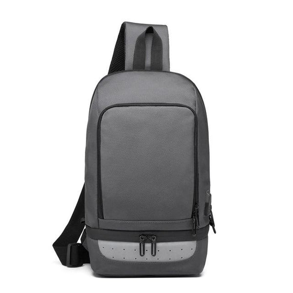 New Compact USB Charging Cross Body Anti-Theft Chest Messenger Bag For Men Women