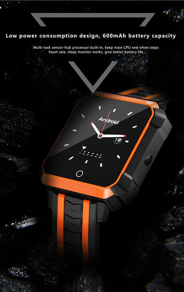 New Rugged Outdoor Waterproof GPS Android Wear 4G WIFI Bluetooth Sport Smartwatch For Android iPhone
