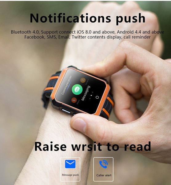 New Rugged Outdoor Waterproof GPS Android Wear 4G WIFI Bluetooth Sport Smartwatch For Android iPhone