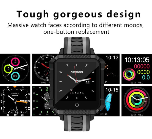 New Rugged Outdoor Waterproof GPS Android Wear 4G WIFI Bluetooth Sport Smartwatch For Android iPhone