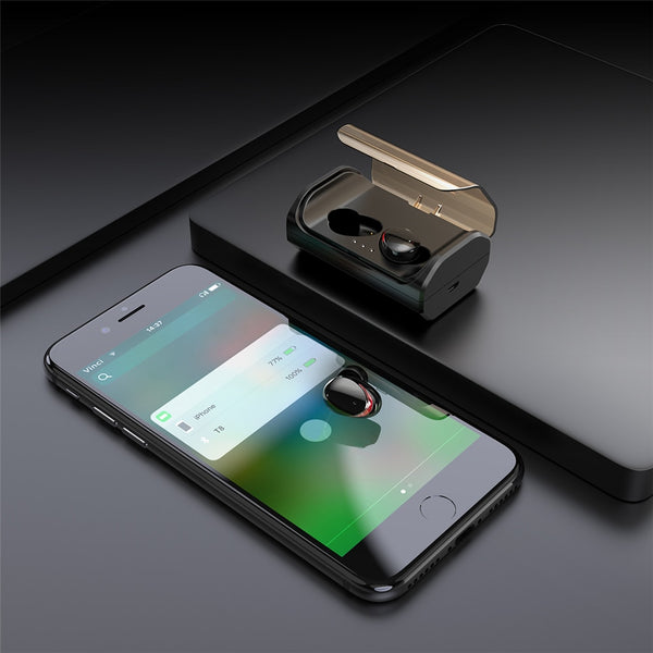 New TWS Bluetooth 5.0 True Wireless In-Ear Earbuds Deep Bass Stereo IPX6 Waterproof Sport Headset