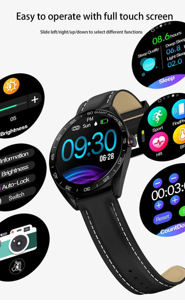 New 1.3" IP68 Waterproof Bluetooth Heart Rate Monitor Fitness Tracker Sport Smartwatch For Android iOS