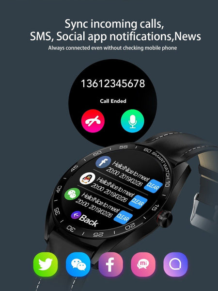 New 1.3" IP68 Waterproof Bluetooth Heart Rate Monitor Fitness Tracker Sport Smartwatch For Android iOS