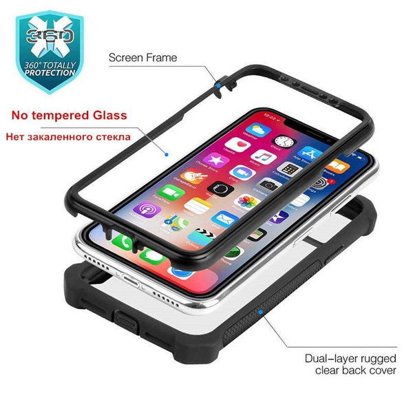 New High Quality Transparent Hybrid Rugged Anti-Shock Cover Case For iPhone X XS MAX XR