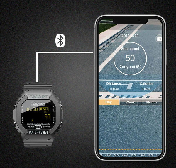 New Waterproof Rugged Sport Pedometer Digital Fitness Tracker Smartwatch For iPhone Android