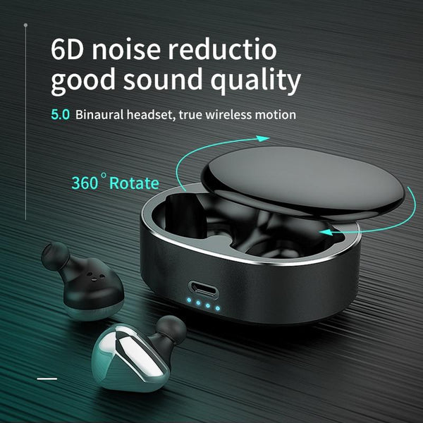 New HiFi 6D Stereo Bluetooth 5.0 TWS Wireless Headphones Earphones IPX6 Waterproof Headse Earphones