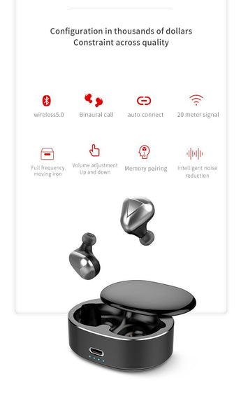 New HiFi 6D Stereo Bluetooth 5.0 TWS Wireless Headphones Earphones IPX6 Waterproof Headse Earphones