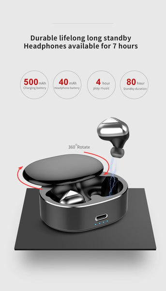 New HiFi 6D Stereo Bluetooth 5.0 TWS Wireless Headphones Earphones IPX6 Waterproof Headse Earphones