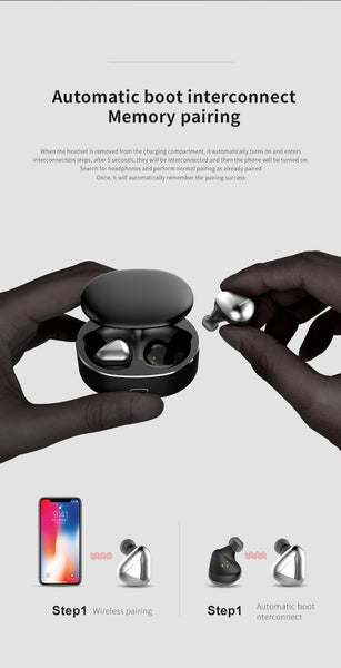 New HiFi 6D Stereo Bluetooth 5.0 TWS Wireless Headphones Earphones IPX6 Waterproof Headse Earphones