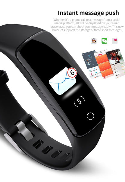 New IP67 Waterproof Heart Rate Fitness Tracker Smart Bracelet Watch For IOS Android