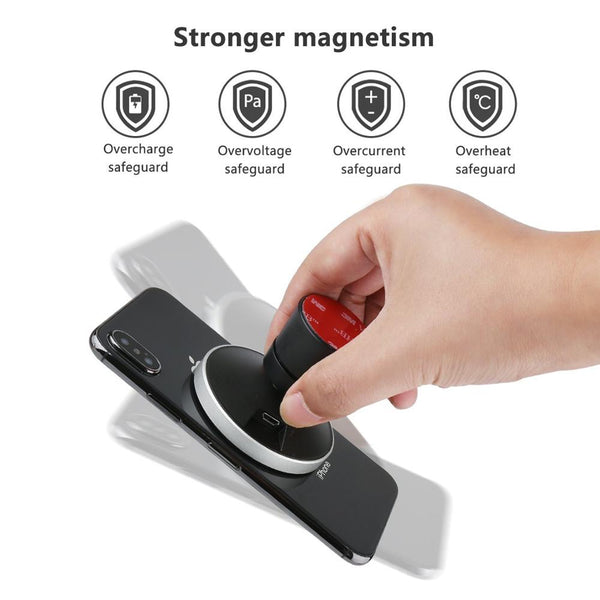 New 360 Degree Rotation Qi Wireless Magnetic Car Holder Charger For Compatible iPhones & Samsung Smart Phones