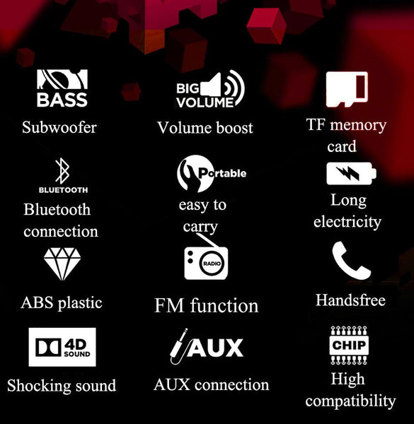 New Bluetooth Waterproof Portable Outdoor Wireless Mini Column Box HIFI Speaker For Android iPhone Windows