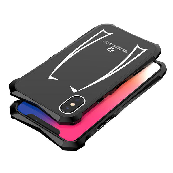 New Super Slim Hard Cover Metallic Frame Acrylic Back Cover Bumper Case With Finger Ring Stand For iPhone X XR XS MAX