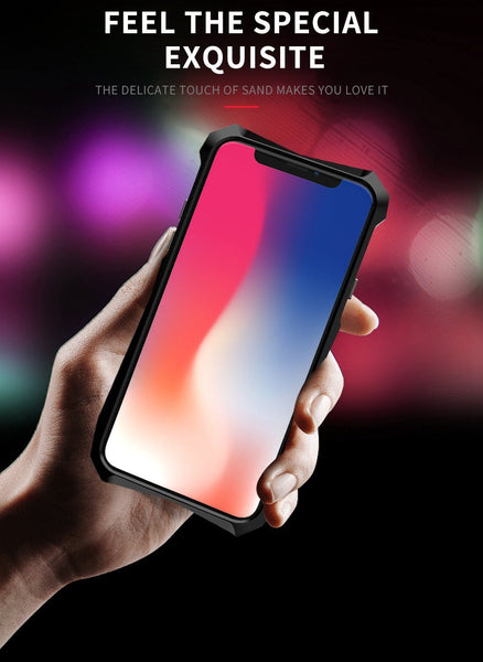 New Super Slim Hard Cover Metallic Frame Acrylic Back Cover Bumper Case With Finger Ring Stand For iPhone X XR XS MAX