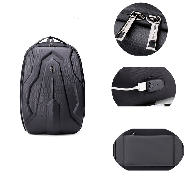 New 17 Inch Hard Shell Laptop Multi-Functional Travel Outdoor Anti-Theft USB Port Backpack