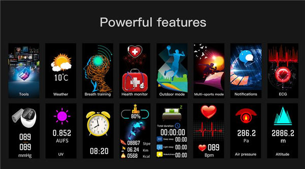 New Heart Rate Color Screen Wristband Smartwatch Waterproof Activity Fitness Tracker For iPhone Android