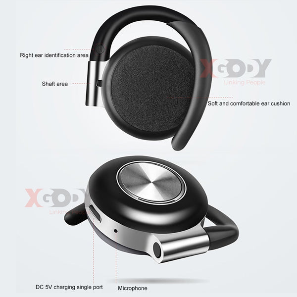 New TWS Wireless Headphones Stereo Bluetooth 5.0 Earphone Ear Hook Noise Cancelling Headset With Microphone