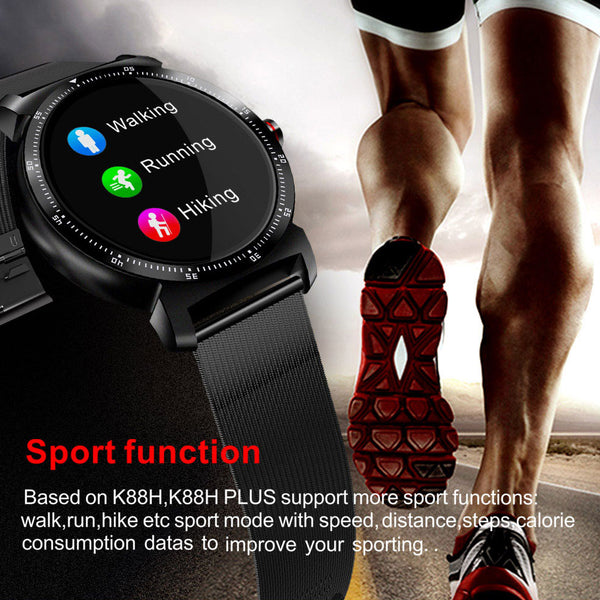 New HD Display Heart Rate Monitor Pedometer Fitness Tracker Smartwatch For Android IPhone