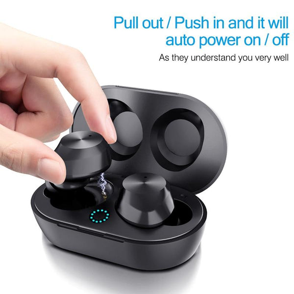 New True Wireless Bluetooth Touch Control HIFI Earbuds Earphones Headset With Microphone + Charge Box