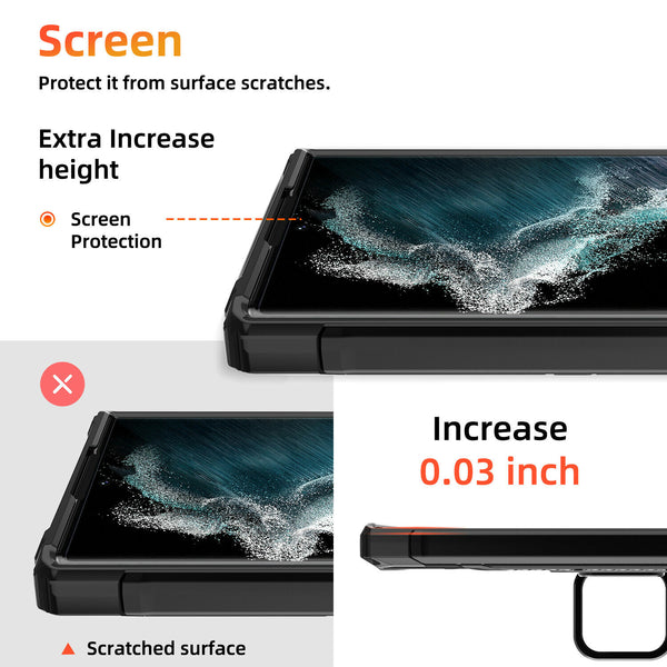 New Rugged Armor Magnetic Bumper Case With Ring Holder Kickstand For Galaxy S22 Series