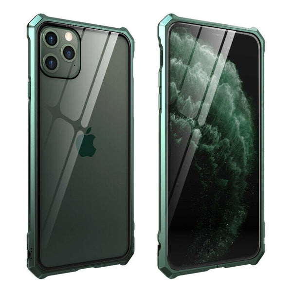 New Luxury Ultra Slim Hard Phone Case Aluminum Metal Bumper Cover Shock-Resistant Coque Case for iPhone 11 Pro Max XS XR X 8 7 Series