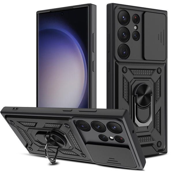 New Protective Coque Armor Fall-Resistant Case Bumper Case With Ring Holder For Samsung Galaxy S25 S24 S23 Plus Ultra Series