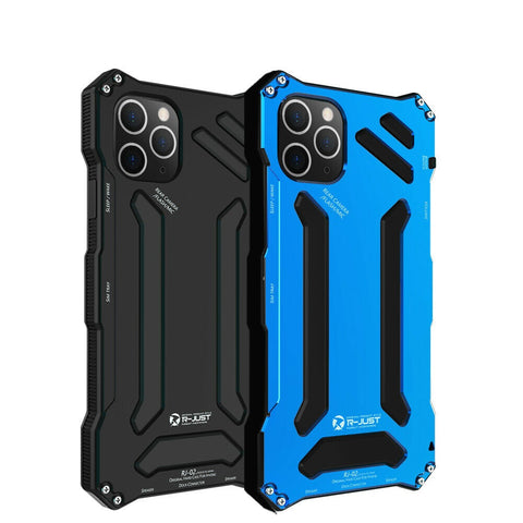 New Futuristic Style Aluminum Full Wrap Protective Metallic Case for iPhone 11 Pro Max Series.