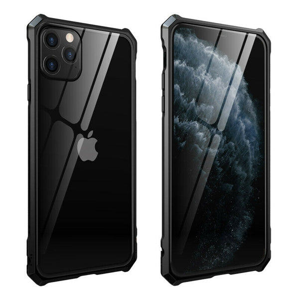 New Luxury Ultra Slim Hard Phone Case Aluminum Metal Bumper Cover Shock-Resistant Coque Case for iPhone 11 Pro Max XS XR X 8 7 Series