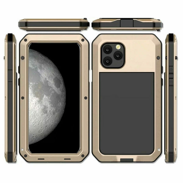 New Luxury Full Wrap Tough Armor Metal Aluminum Cover for iPhone 16 15 14 13 12 11 Pro Max Series
