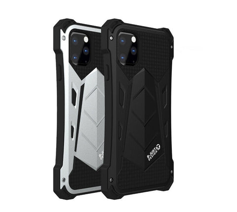 New Luxury Protective Hard Armor Heavy Duty Metal Aluminum Shell Phone Case for iPhone 11 Pro Max XR XS SE / Samsung Galaxy S10 Note 10 Plus