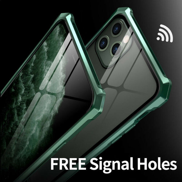 New Luxury Ultra Slim Hard Phone Case Aluminum Metal Bumper Cover Shock-Resistant Coque Case for iPhone 11 Pro Max XS XR X 8 7 Series